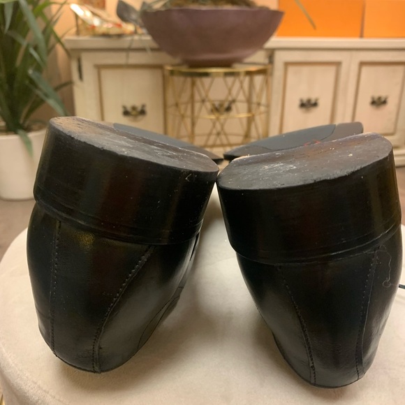 DUCA Black Leather Dress Shoes Size 44/ US 10 - Picture 7 of 15